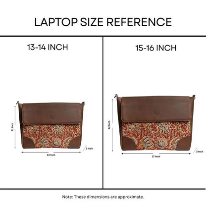 Handcrafted Kalamkari Leather Sling Bag