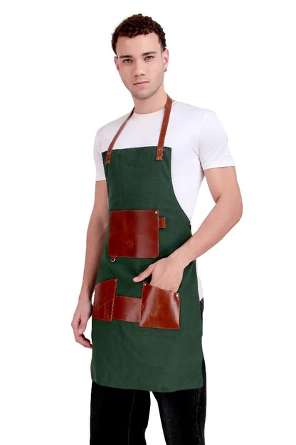 Green Canvas Chef &amp; Work Apron