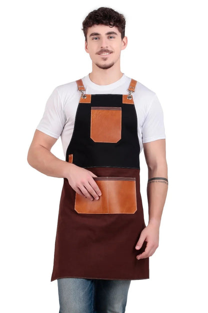Classic Black &amp; Brown Chef Apron