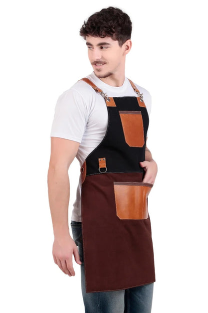 Classic Black &amp; Brown Chef Apron