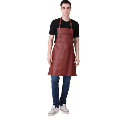 Premium Brown Leather Work Apron