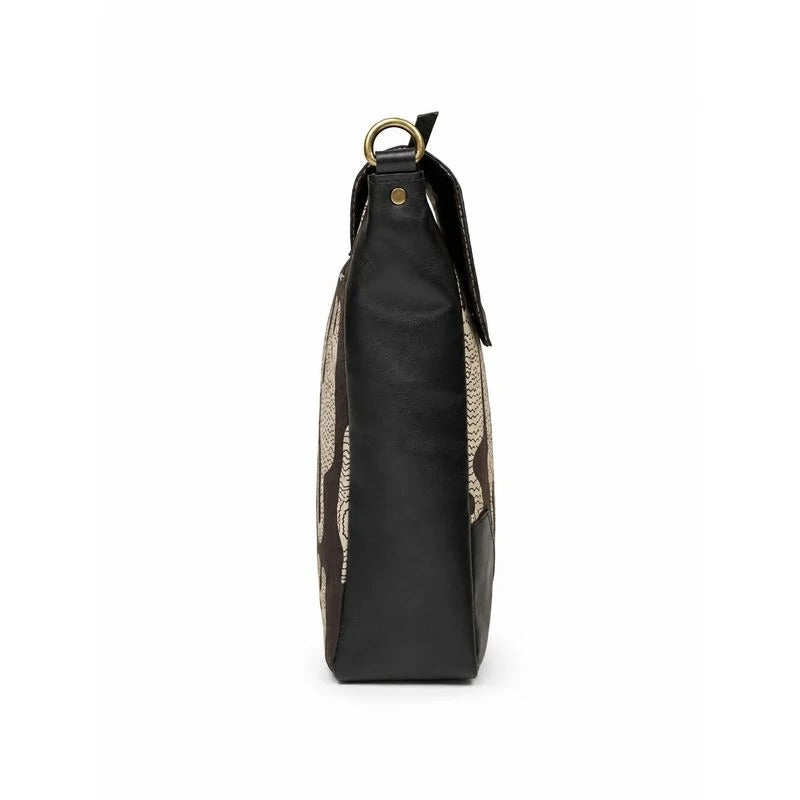 Midnight Loom Leather Sling Bag – Printed Laptop Sling Bag