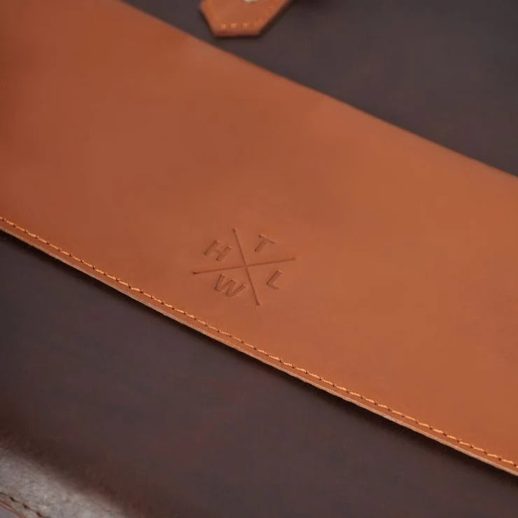 Two-Tone Leather Laptop Bag