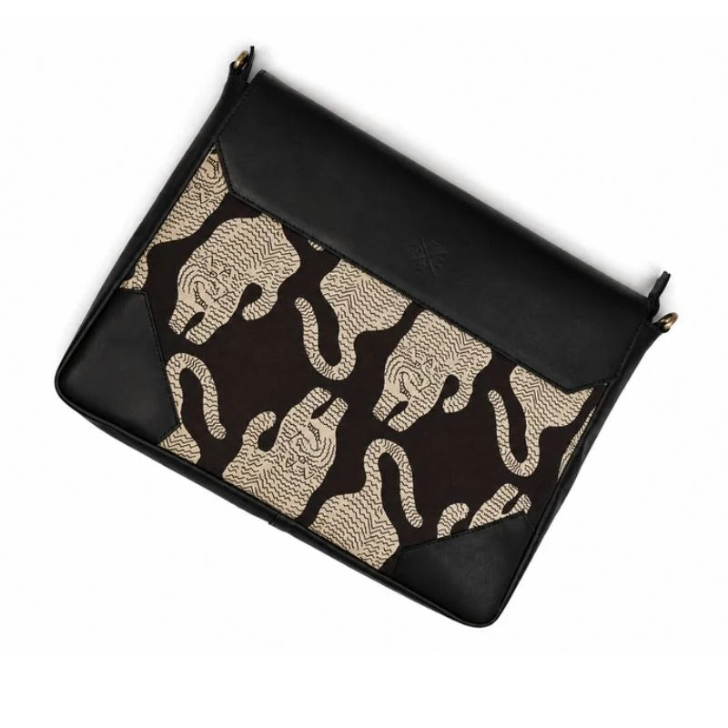 Midnight Loom Leather Sling Bag – Printed Laptop Sling Bag