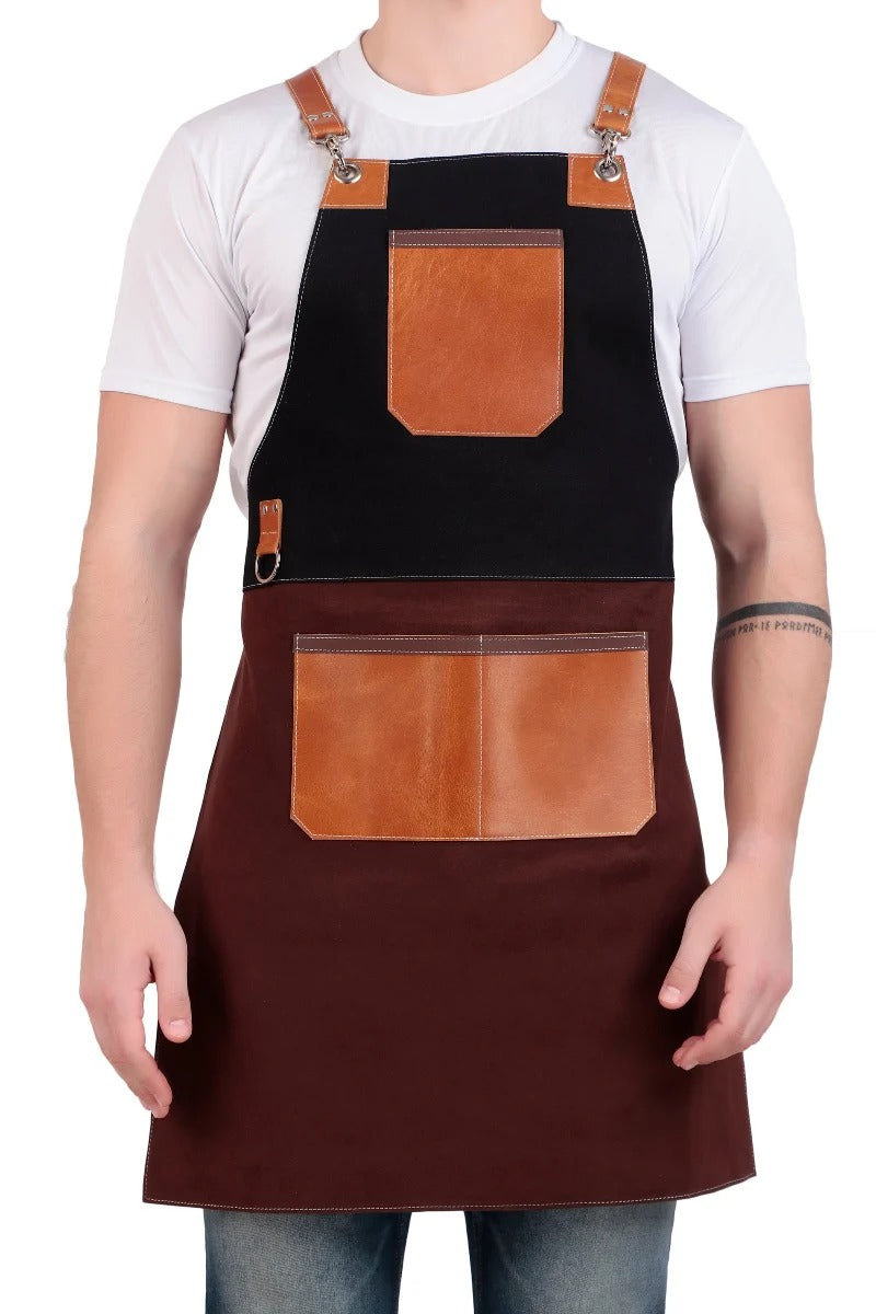Classic Black &amp; Brown Chef Apron