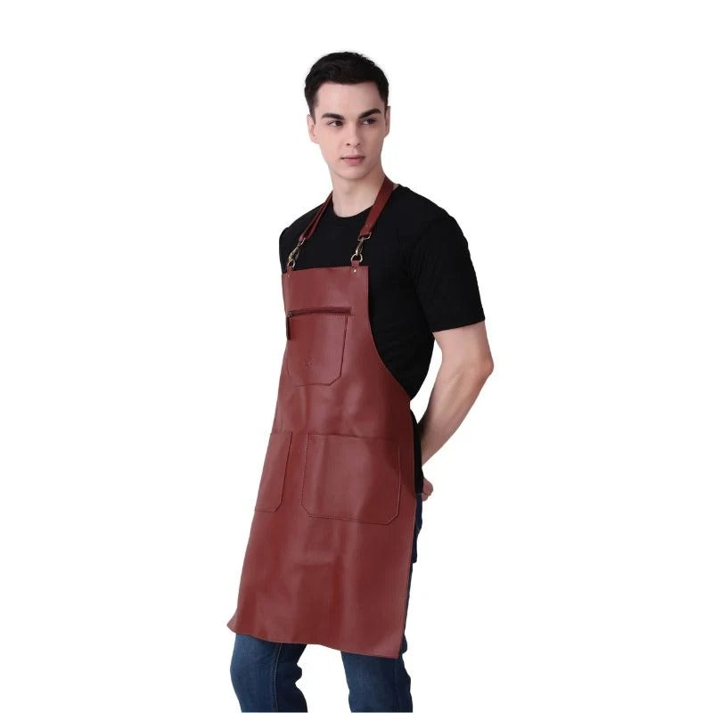 Premium Brown Leather Work Apron