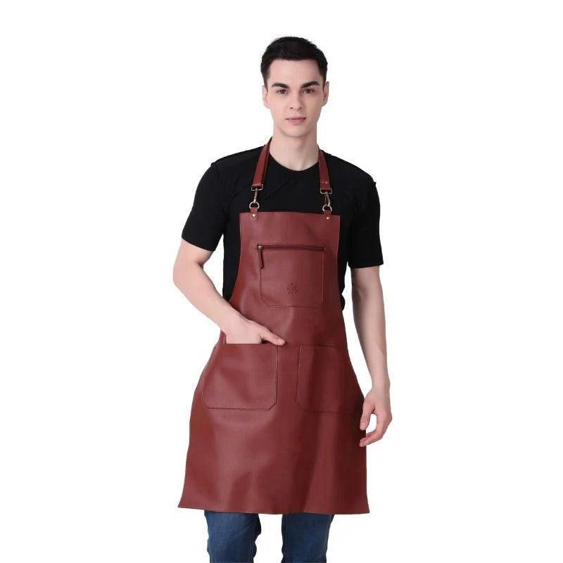 Premium Brown Leather Work Apron