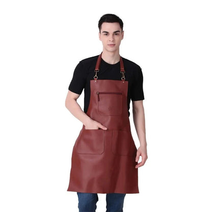 Premium Brown Leather Work Apron
