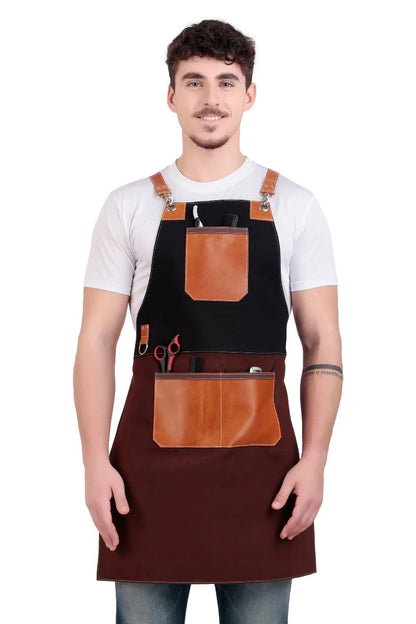 Classic Black &amp; Brown Chef Apron