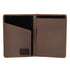 Brown leather portfolio on a white background