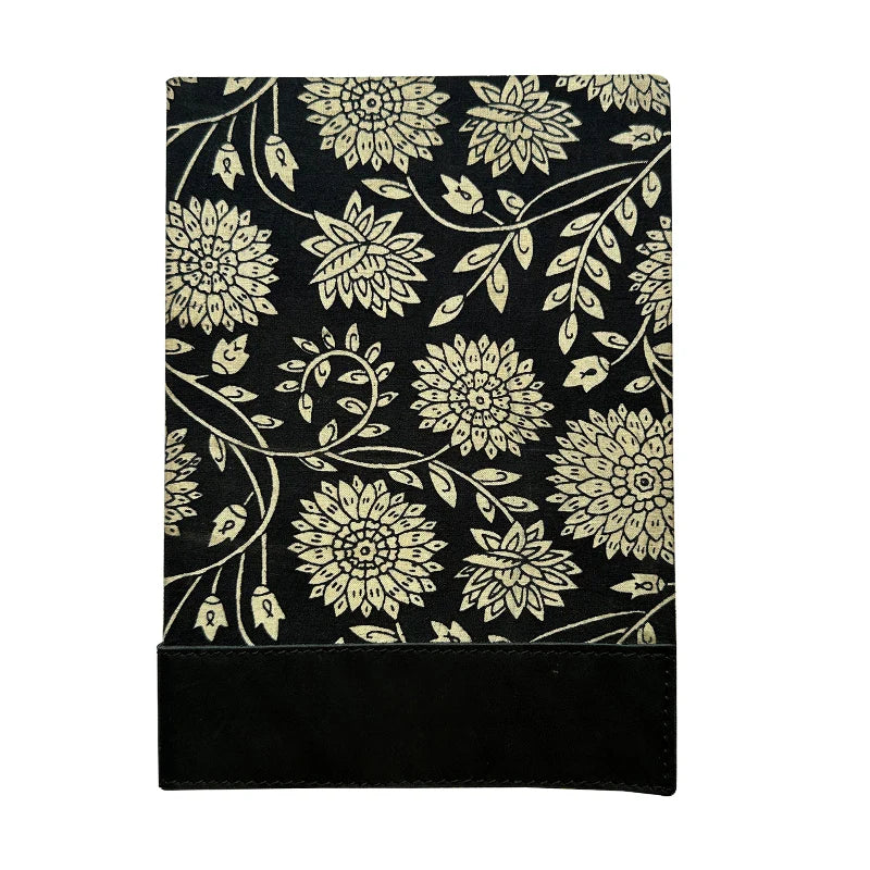Floral patterned product on a black background