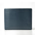 Blue leather wallet on a white background