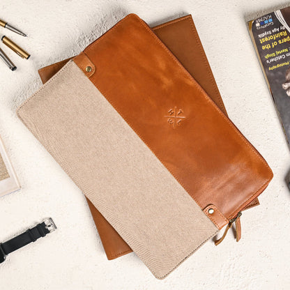 Canvas &amp; Leather Luxe Sleeve