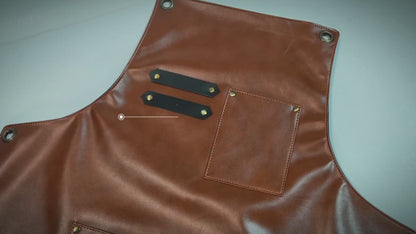 Brown PU Leather Apron