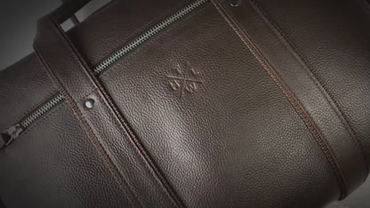 Brown Leather Laptop Travel Bag